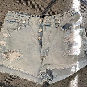 Abercrombie high waisted distressed shorts